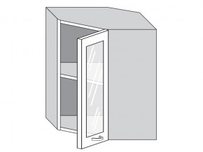 1.60.3у Шкаф настенный (h=720) угловой на 600мм со стекл. дверцей в Снежинске - snezhinsk.magazin-mebel74.ru | фото