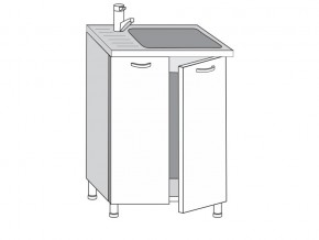 2.60.2мн Шкаф-стол на 600мм под накладную мойку с 2-мя дверцами в Снежинске - snezhinsk.magazin-mebel74.ru | фото