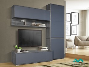 Гостиная Куб белый графит софт/черный ясень в Снежинске - snezhinsk.magazin-mebel74.ru | фото