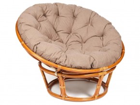 Кресло Papasan 23/01 W с подушкой Cognac, экошерсть Коричневый в Снежинске - snezhinsk.magazin-mebel74.ru | фото