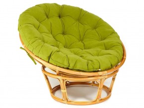 Кресло Papasan 23/01 W с подушкой Honey, флок Олива в Снежинске - snezhinsk.magazin-mebel74.ru | фото