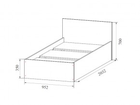 Кровать одинарная (Без матраца 0,9*2,0) в Снежинске - snezhinsk.magazin-mebel74.ru | фото