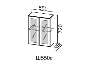 Ш550с/720 Шкаф навесной 550/720 (со стеклом) в Снежинске - snezhinsk.magazin-mebel74.ru | фото